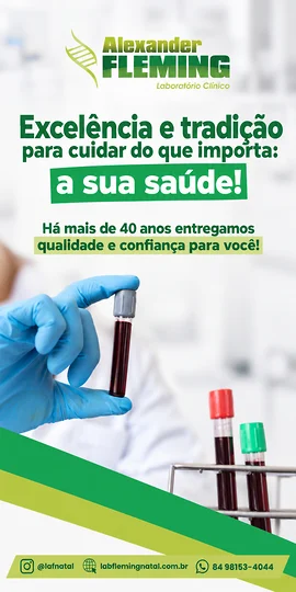 Laboratório Alexander Fleming — excelência e tradição há mais de 40 anos.