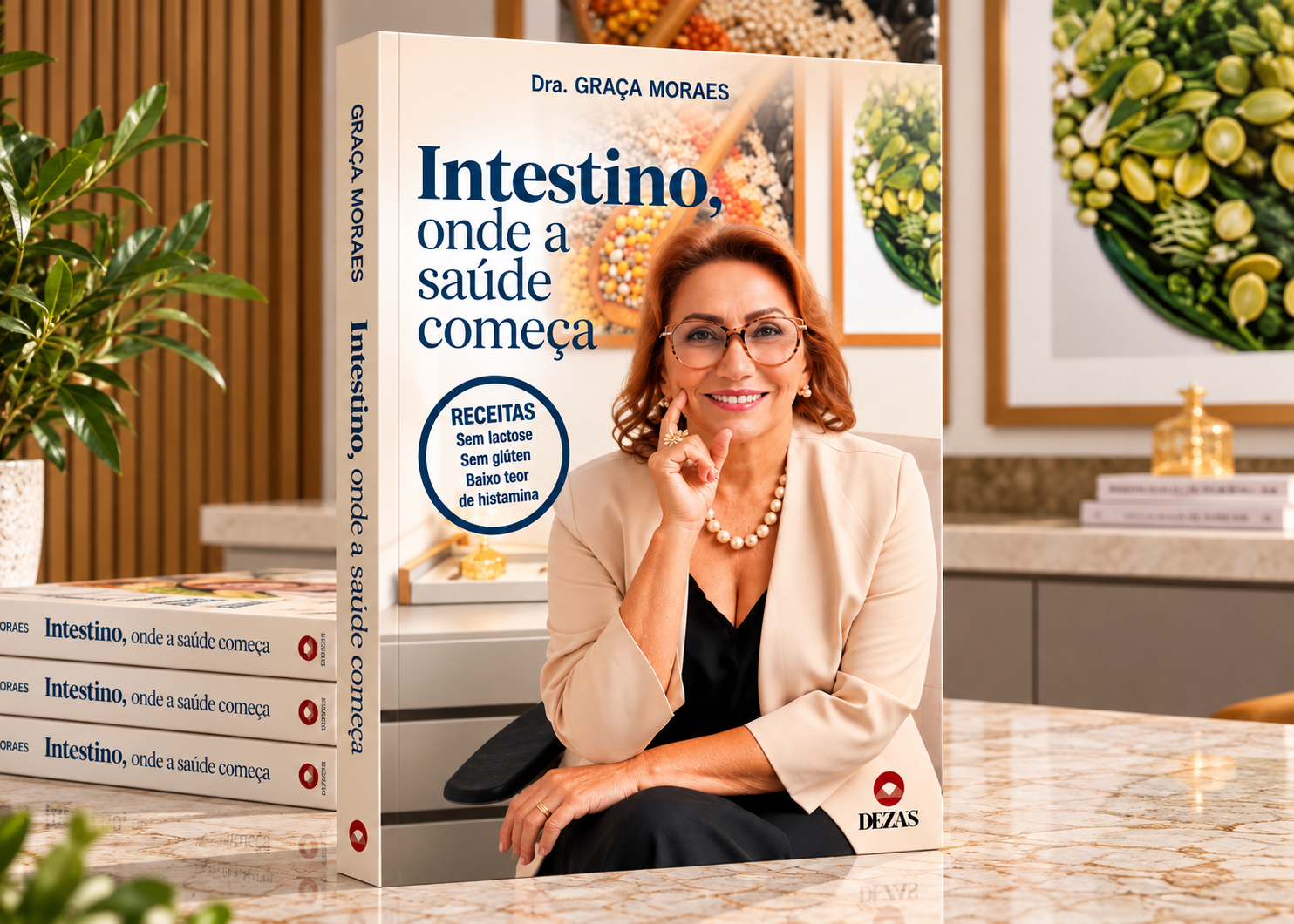 Graça Moraes lança “Intestino, onde a saúde começa” no Museu da Rampa, nesta quarta 07/10